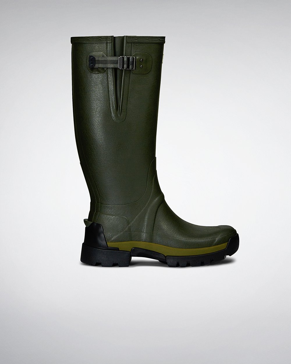 Hunter Balmoral Bamboo Carbon Tall Rain Boots - For Sale Cheap Mens Dark Olive - INQUWY421